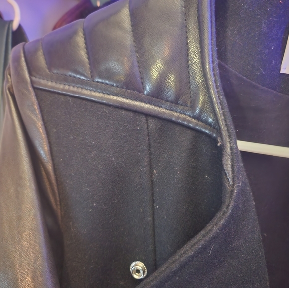 IRO 'Glass' Lamb Leather and Wool Moto Jacket size 40 - Picture 6 of 6